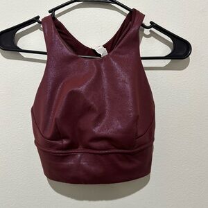Lululemon burgundy/magenta foil sports bra size 4